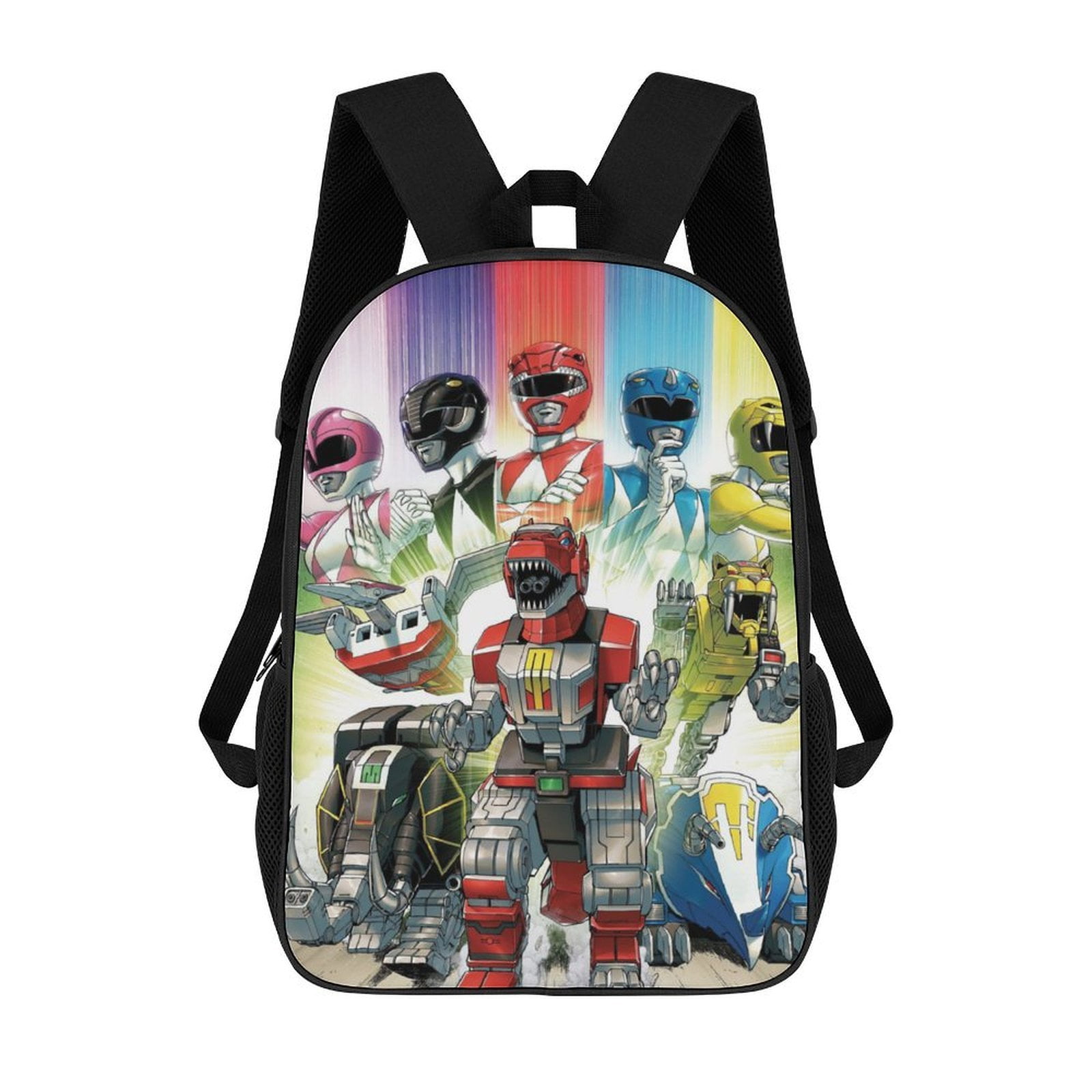 Power Rangers Cartoon Backpack Cute Large Capacity Casual School Unisex ...