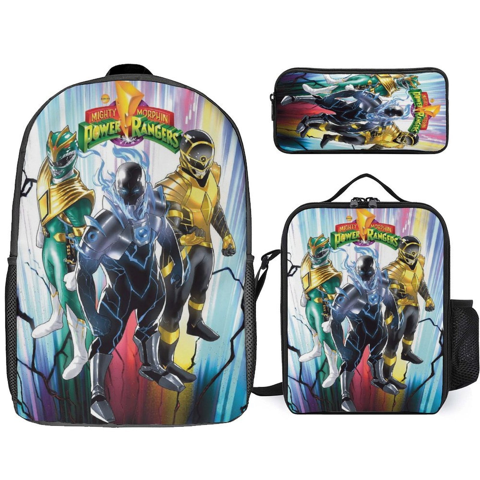 Power Rangers Casual Backpack 3 Piece Set Lightweight Laptop Shoulder ...