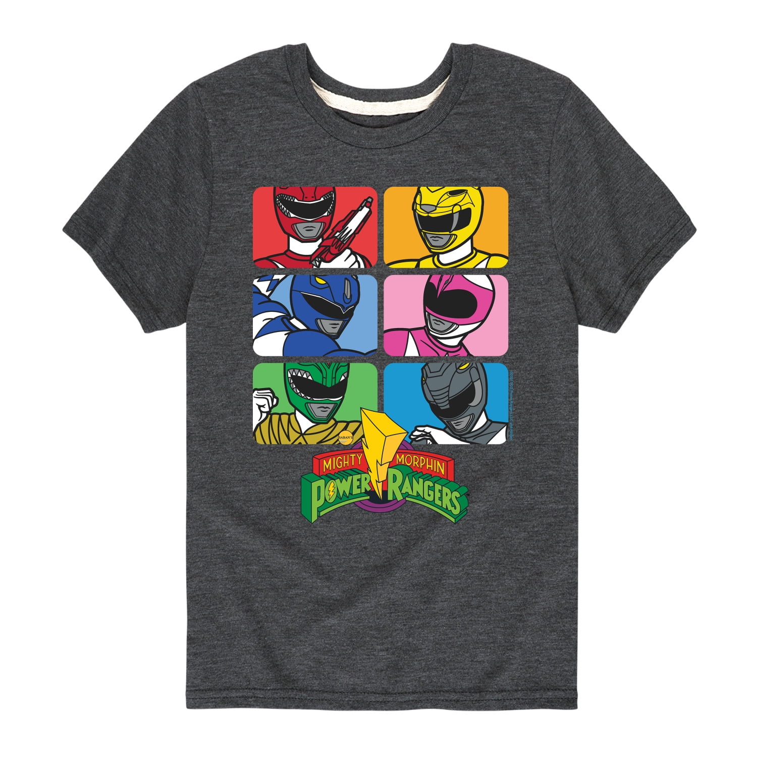 Power Rangers - Character Blocks - Boy's Short Sleeve Tee - Walmart.com