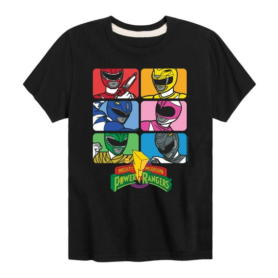 Power Rangers - Character Blocks - Boy's Short Sleeve Tee