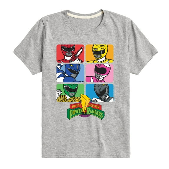 Power Rangers - Character Blocks - Boy's Short Sleeve Tee