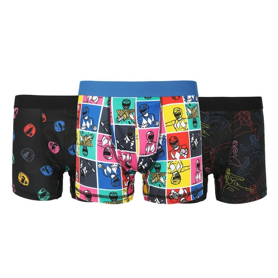Power Rangers Character Prints Men's 3-Pack Boxer Briefs-Medium