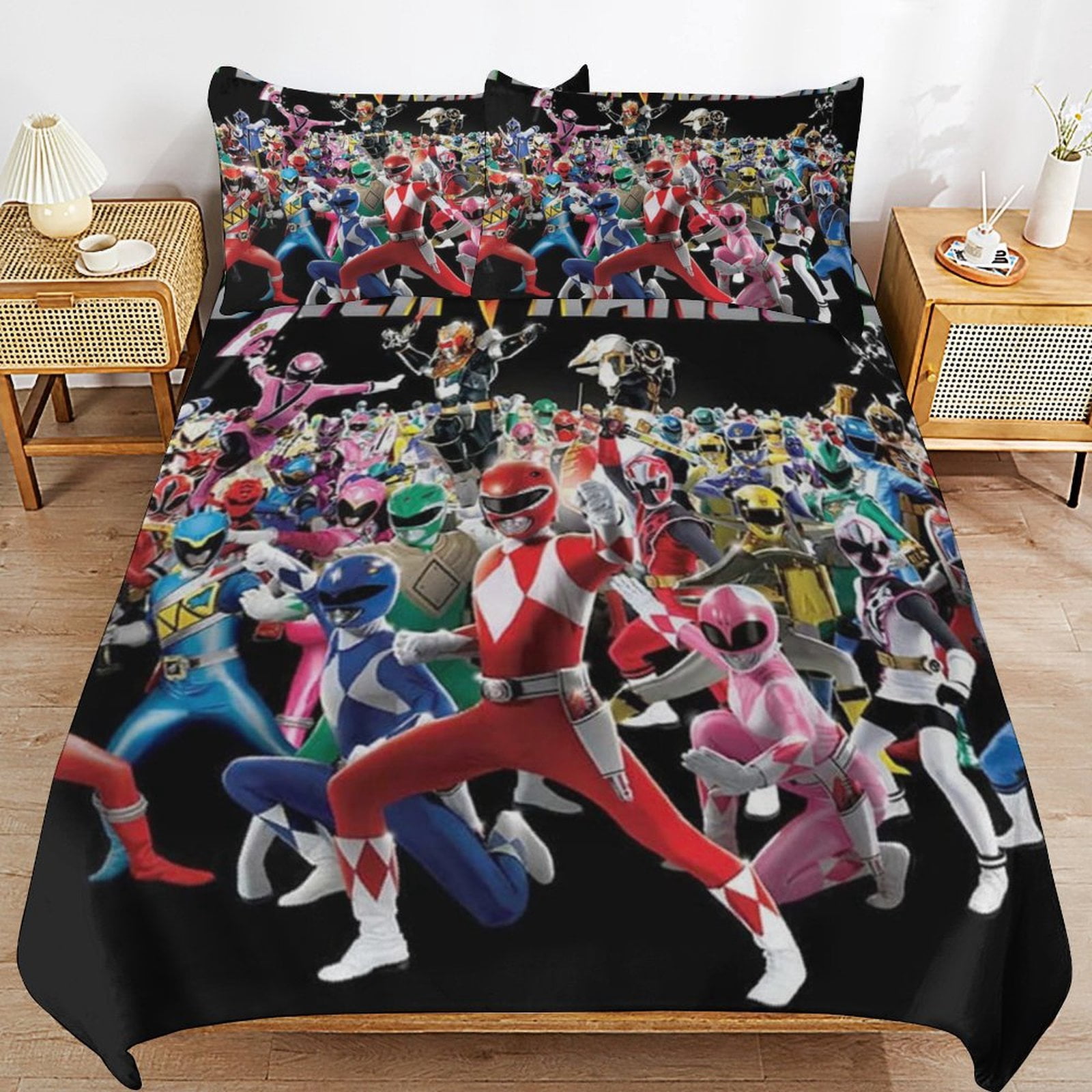 Power Rangers Characters 3-Piece Bedding Sets Bedroom Decor Comforter ...