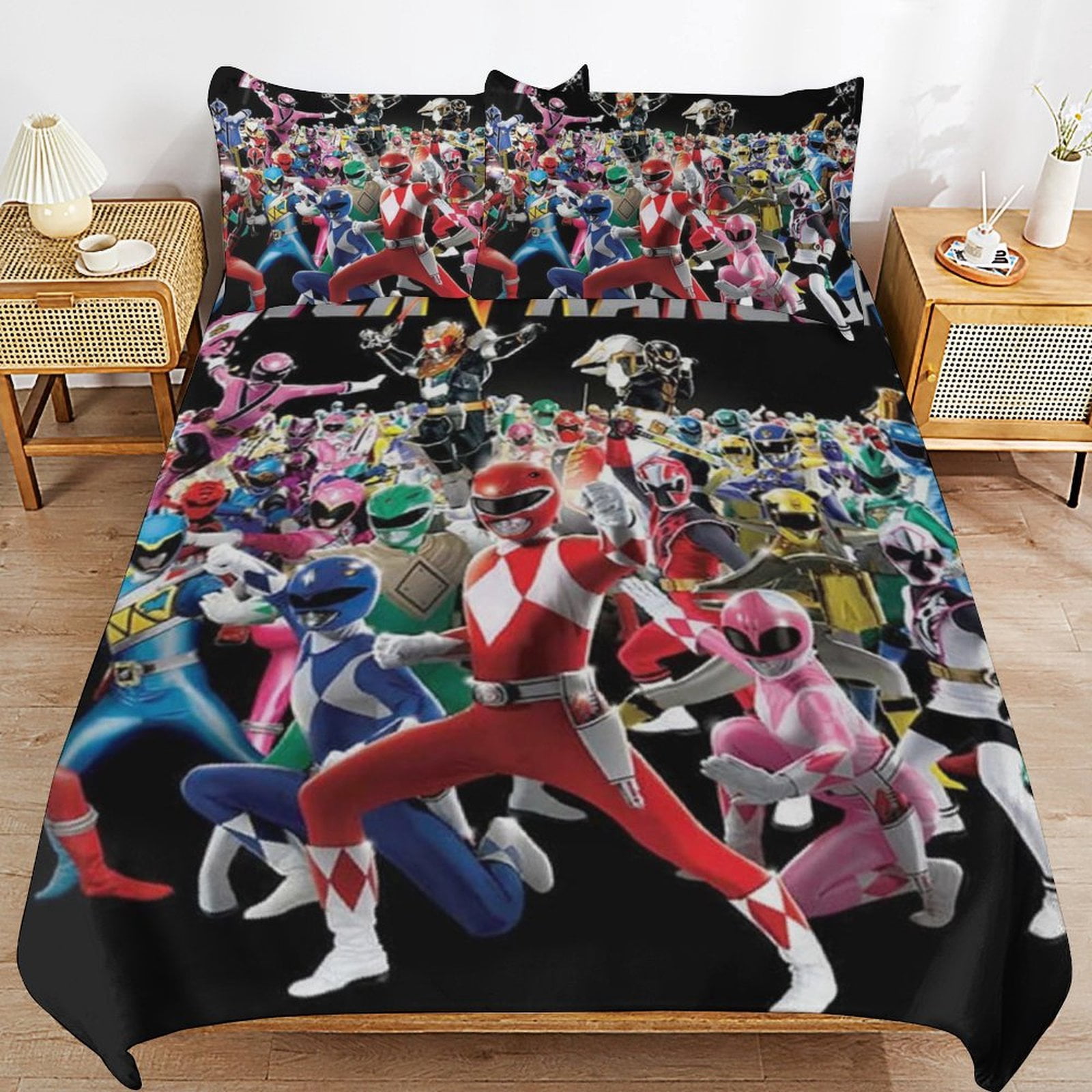 Power Ranger Bedroom Rug Power Rangers Characters 3-Piece Bedding Sets Bedroom Decor Comforter ...