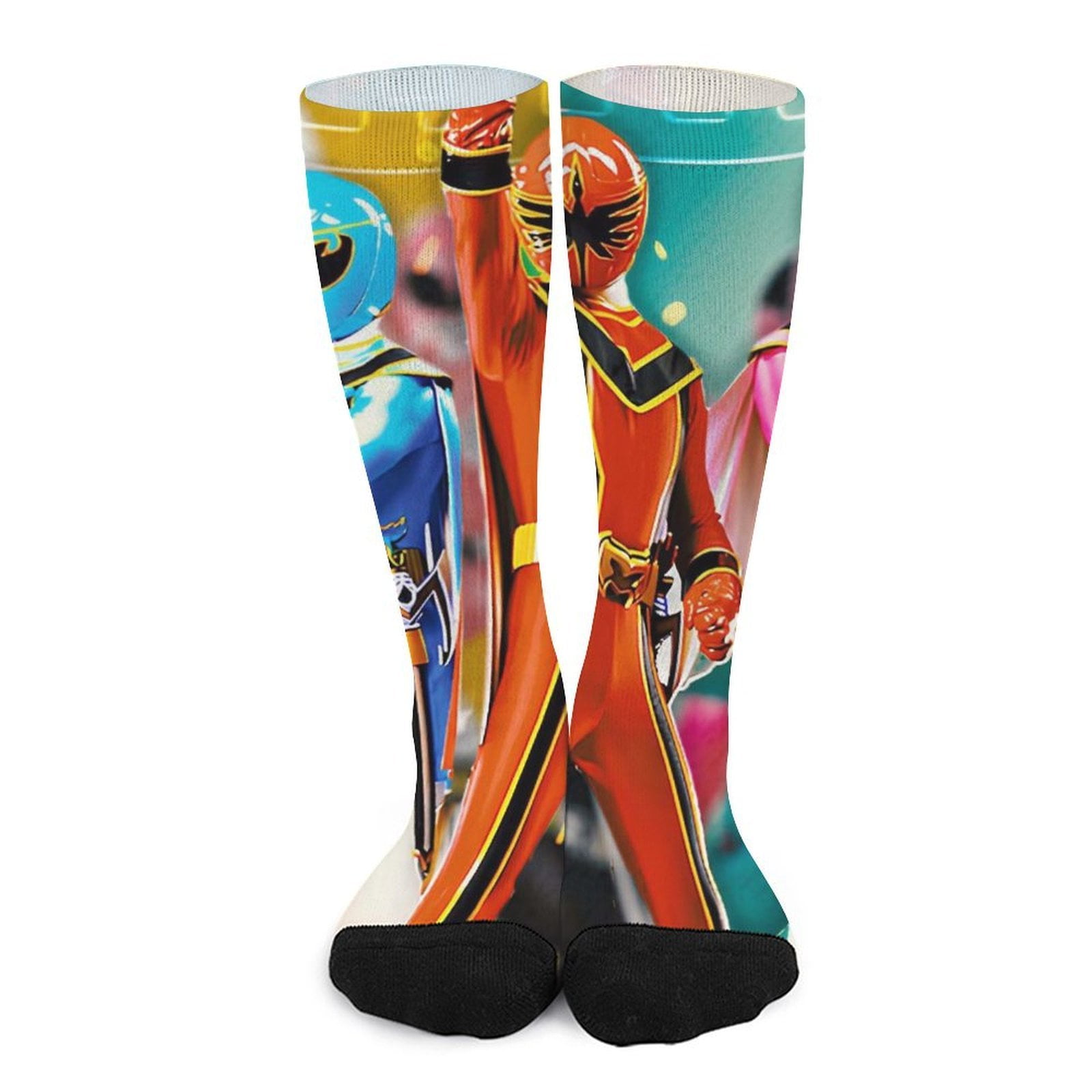 Power Rangers Characters Fashion Socks Warm Elastic Knitted Crew Calf ...