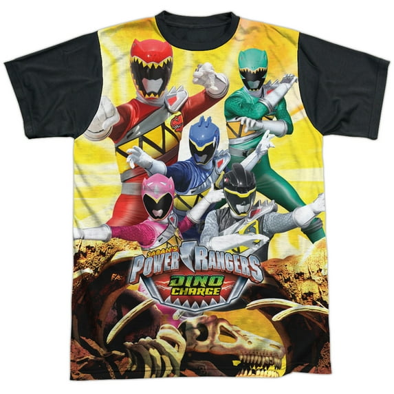 Power Rangers Charged For Battle Unisex Adult Halloween Costume Sublimated T Shirt