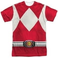 thumbnail image 1 of Power Rangers Children's Live Action TV Series Red Costume Adult 2Side Print Tee, 1 of 2