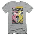 thumbnail image 1 of Power Rangers Men's Pink & Yellow Deco Slim Fit T-shirt Large Silver, 1 of 2