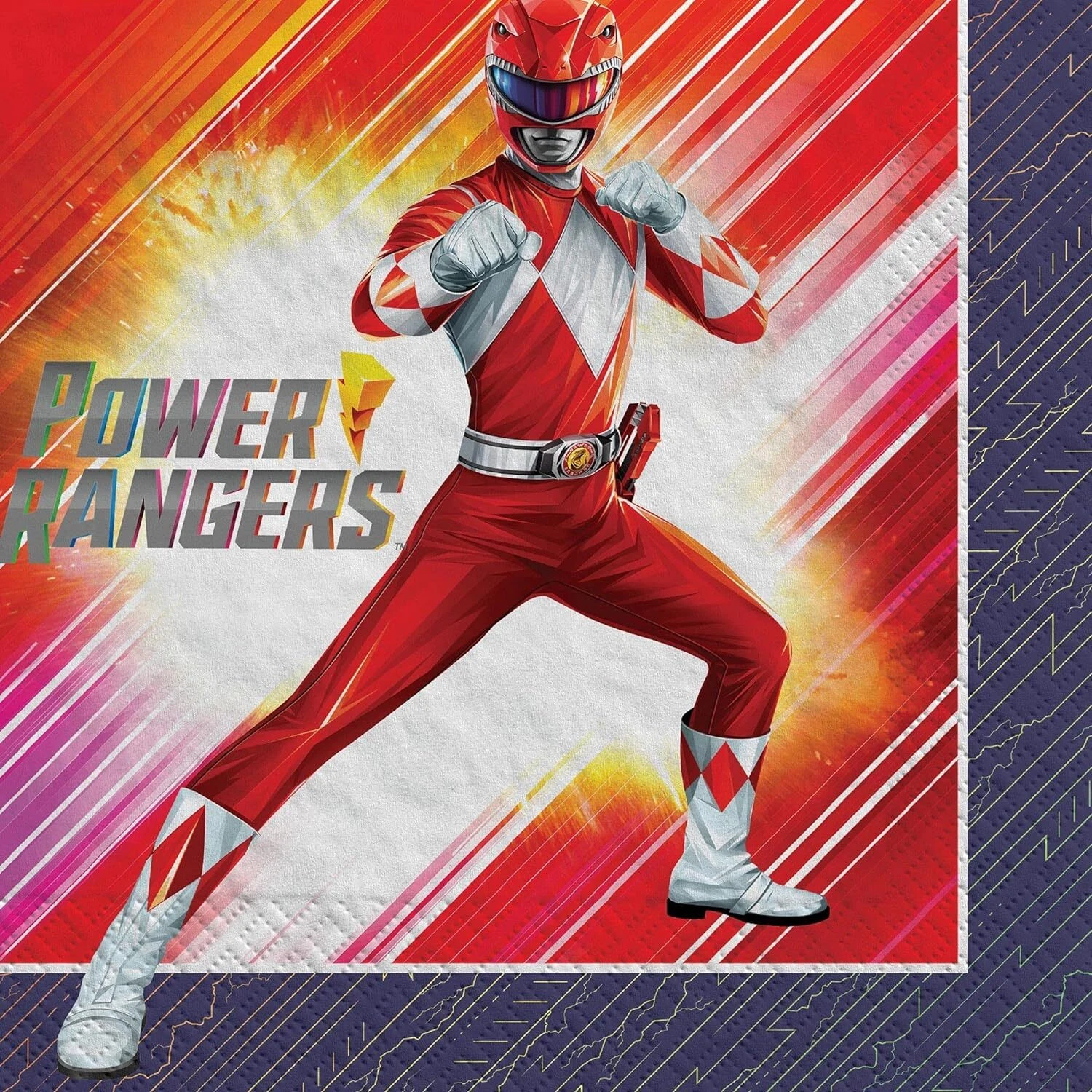 Power Rangers Classic Mighty Morphin Kids Birthday Party Paper Luncheon ...