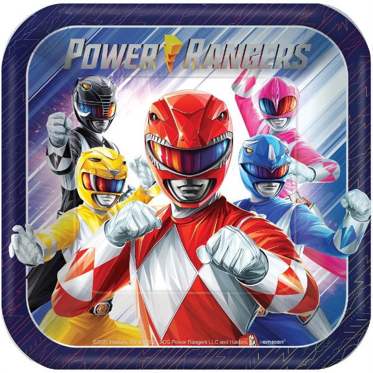 Power Rangers 'Classic' Small Square Dessert Paper Plates (8ct)