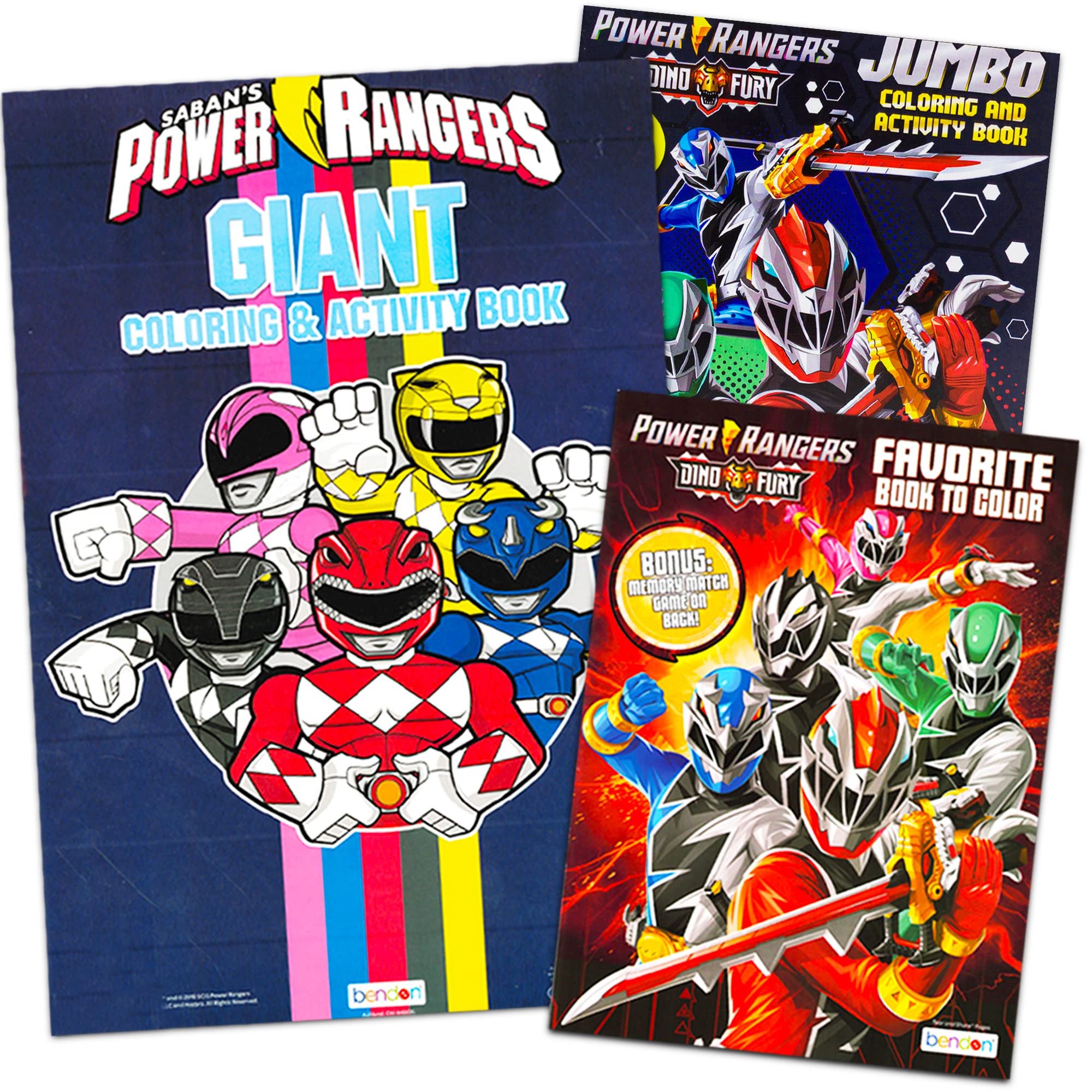 Power Rangers Coloring Book Super Set Bundle Includes 3 Coloring and