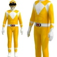 thumbnail image 1 of Power Rangers Cosplay Costumes for Kids Jumpsuit Fancy Dress up costume party Playsuit L Size Yellow, 1 of 5