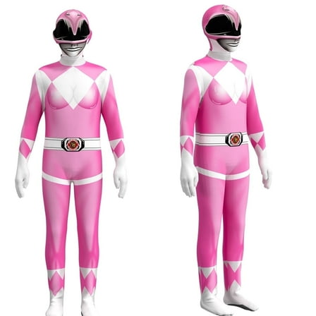 Power Rangers Cosplay Jumpsuit Fancy Dress up Costume Party Playsuit for 11-12 Years