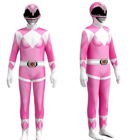 Power Rangers Cosplay Jumpsuit Fancy Dress up Costume Party Playsuit for 9-10 Years
