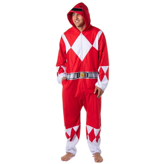Power Rangers Costume Union Suit One Piece Pajama Outfit For Men And Women