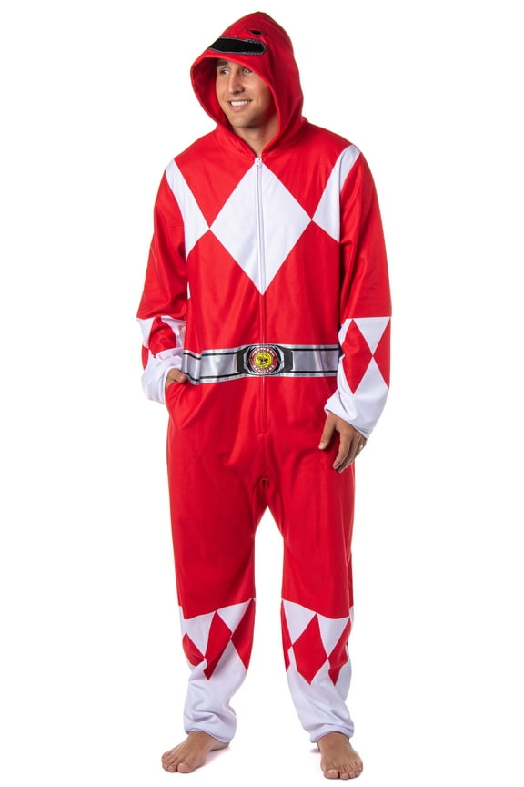 Power Rangers Costume Union Suit One Piece Pajama Outfit For Men And Women