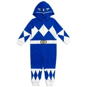 Power Rangers Cotton and Polyester Boys Zip Up Baby Bodysuits & One-Pieces, Blue, 3T