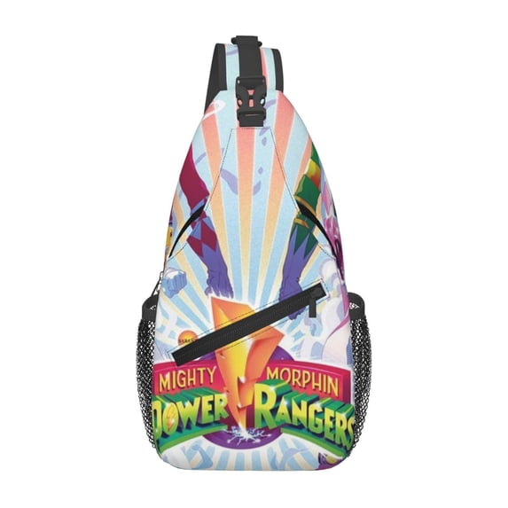Power Rangers Crossbody Bag Casual Sling Backpack Chest Bag Multipurpose Crossbody Shoulder Bag Hiking Daypacks