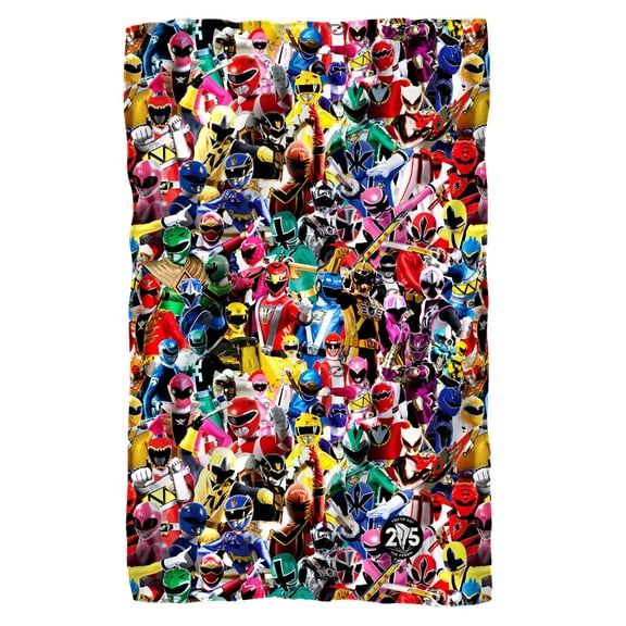 Power Rangers Crowd of Rangers Fleece Blanket (36x58)