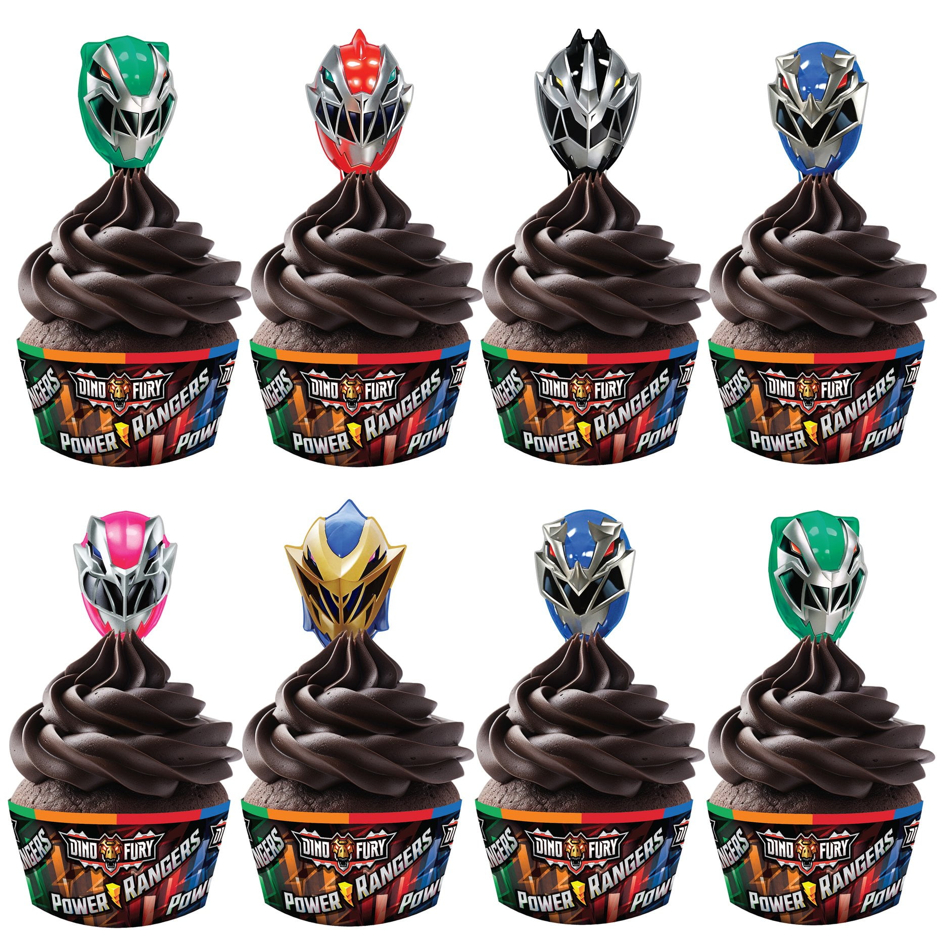 Power Rangers Cupcake Toppers &amp; Power Rangers Cupcake Wrappers ...