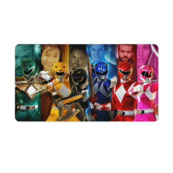 Power Rangers Desk Pad Mouse Pad, Large Gaming Mouse Mat with Stitched Edges, Non-Slip Rubber Base Mous Mat for Office Computer Keyboard Laptop