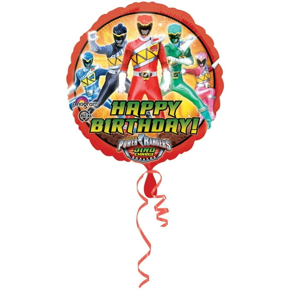 18 DINO CHARGE Power RANGERS Happy Birthday Balloon  Party Supplies Decorations Foil Mylar Balloon