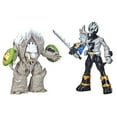 thumbnail image 1 of Power Rangers Dino Fury Battle Attackers 2-Pack Black Ranger vs. Smashstone, 1 of 6
