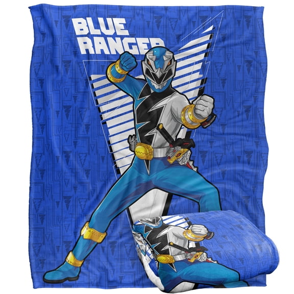 Power Rangers: Dino Fury Blanket, 50'x60' Blue Ranger Character Silky Touch Super Soft Throw Blanket
