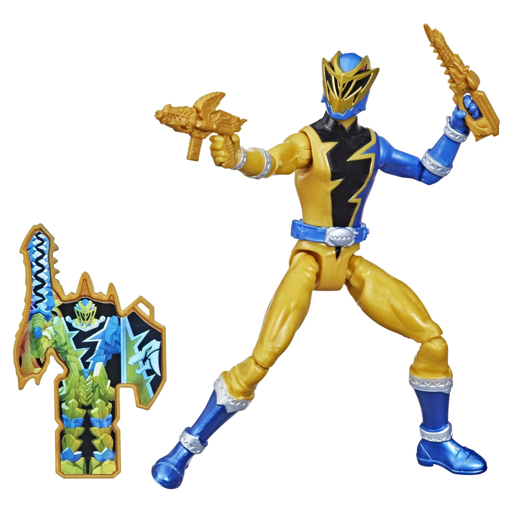 Power Rangers: Dino Fury Gold Ranger Toy Action Figure for Boys and Girls 2&rdquo;