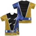 thumbnail image 1 of Power Rangers Dino Fury Gold Ranger Unisex Adult Sublimated Halloween Costume T Shirt (Medium) White (Front/Back), 1 of 2