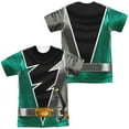 thumbnail image 1 of Power Rangers Dino Fury Green Ranger Unisex Adult Sublimated Halloween Costume T Shirt (X-Large) White (Front/Back), 1 of 2