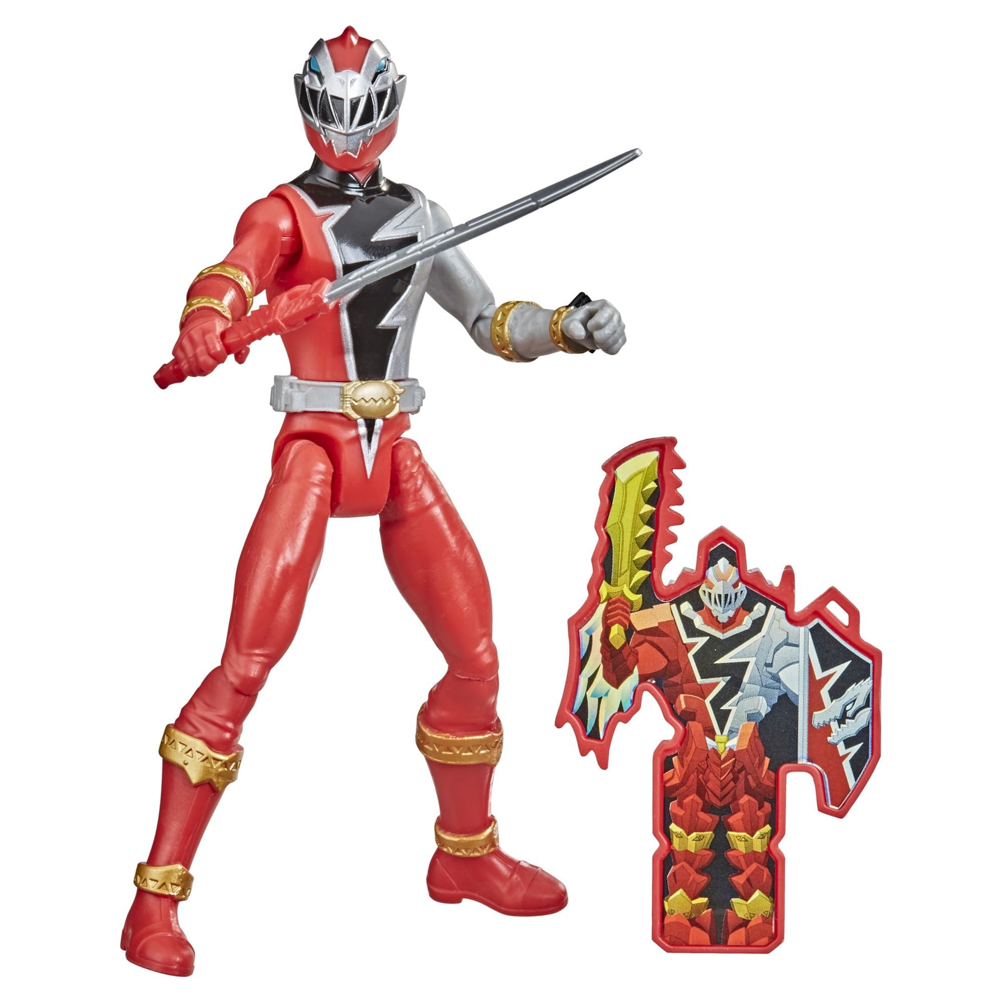 Power Rangers: Dino Fury Red Ranger Toy Action Figure for Boys and Girls  with Dino Fury Key (8”)