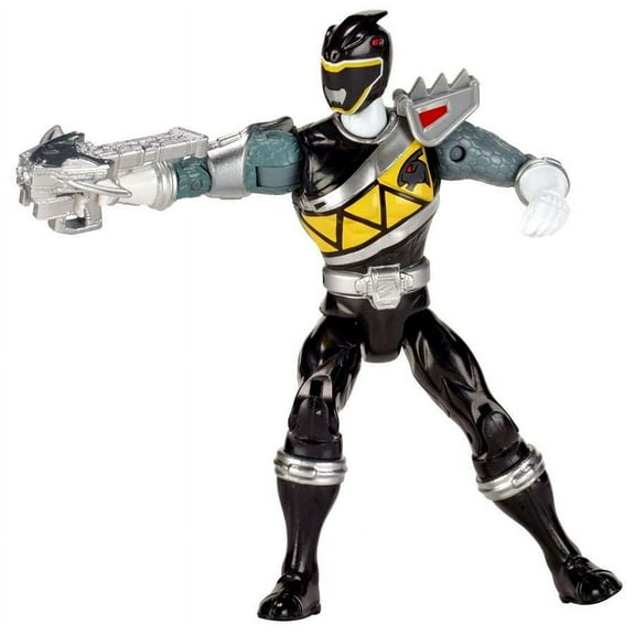 Power Rangers Dino Super Charge Dino Steel Black Ranger Action Figure