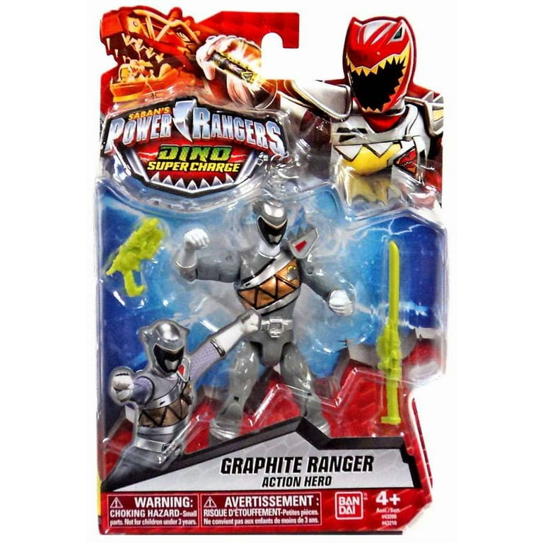 Power Rangers Dino Super Charge Graphite Ranger Action Figure