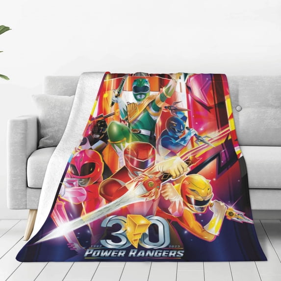 Power Rangers Fleece Blanket Super Soft Cozy Throw Blanket Fuzzy Comfy Flannel Blanket Warm Plush Blankets And Throws For Couch, Sofa, Bed 80"X60"
