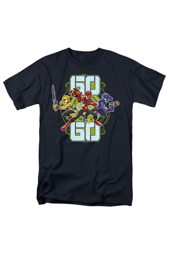 Power Rangers Go Go Adult 18/1 T-Shirt Navy