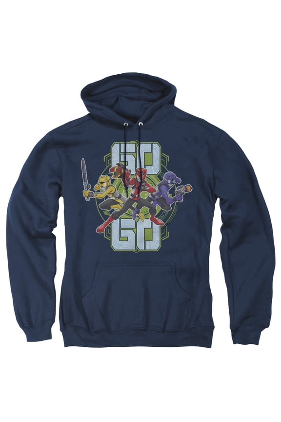 Power Rangers Go Go Adult Pullover Hoodie Sweatshirt Navy