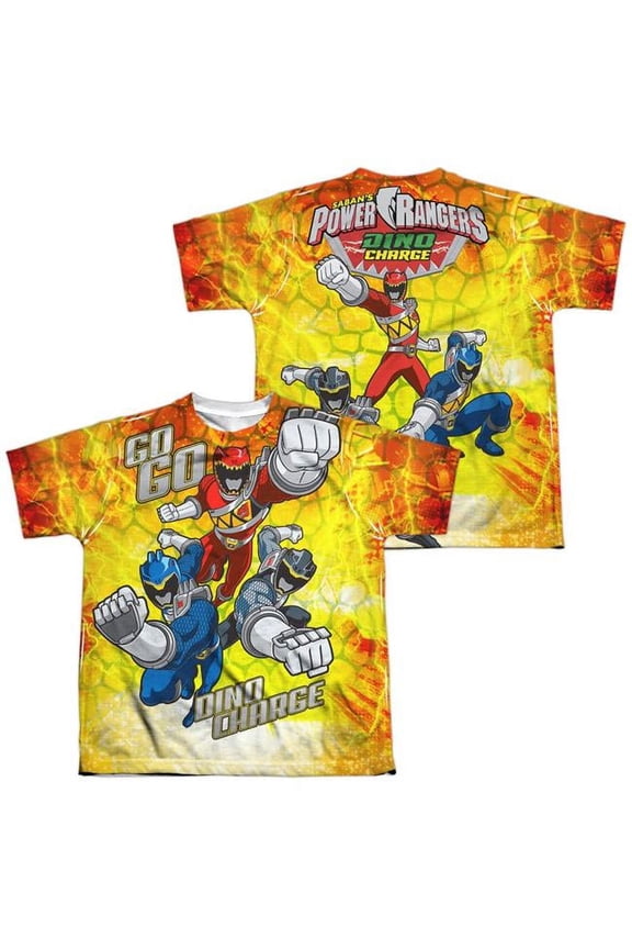 Power Rangers Go Go Dino Charge Allover Print Officially Licensed Sublimation Youth T Shirt