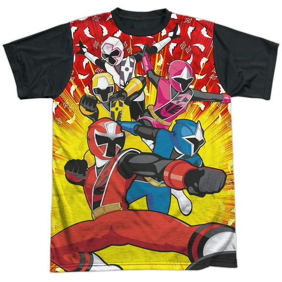 Power Rangers Go Go Ninja Steel Unisex Adult Halloween Costume Sublimated T Shirt