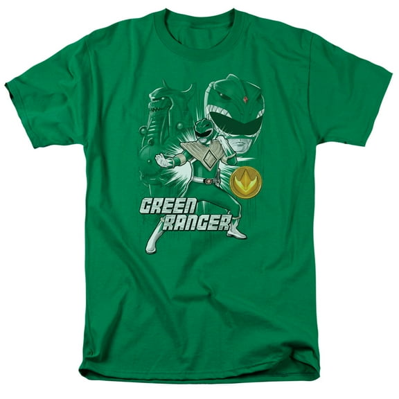 Power Rangers Green Ranger Adult 18/1 T-Shirt Kelly Green