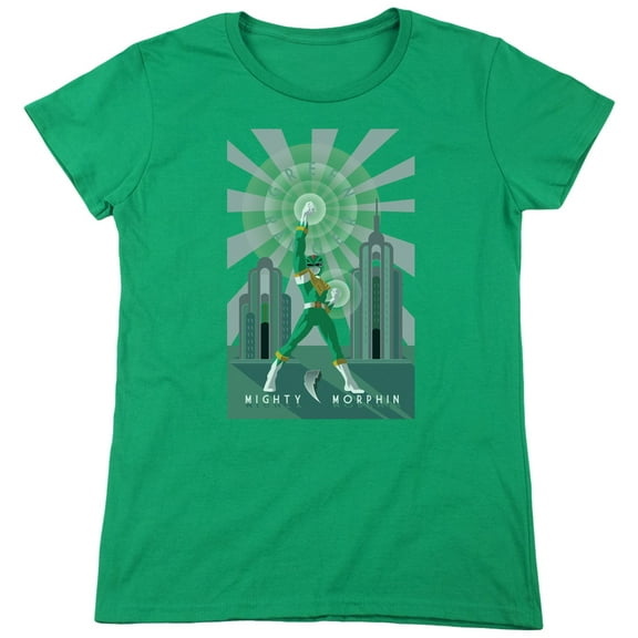 Power Rangers Green Ranger Deco Women's T-Shirt Kelly Green