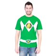 thumbnail image 1 of Power Rangers Green Ranger Flip Adult Green T-Shirt, 1 of 2
