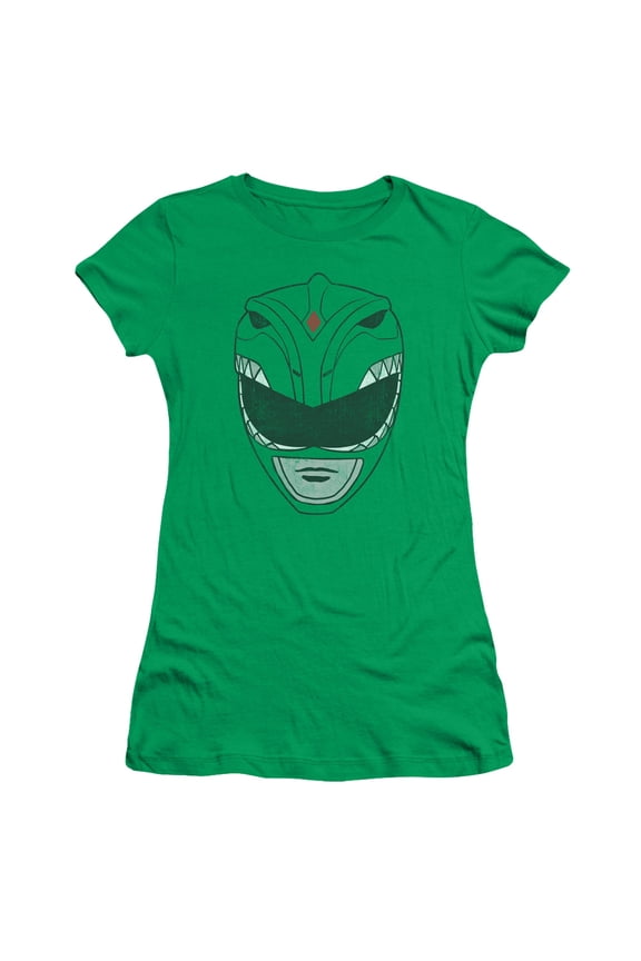 Power Rangers Green Ranger Junior Women's T-Shirt Sheer Kelly Green