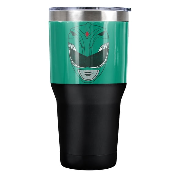 Power Rangers Green Ranger Mask Stainless Steel Tumbler 30 oz Coffee Travel Cup, Vacuum Insulated & Double Wall with Leakproof Sliding Lid