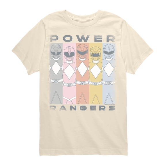 Power Rangers - Group Tonal Washed - Youth Boys Short Sleeve Graphic T-Shirt