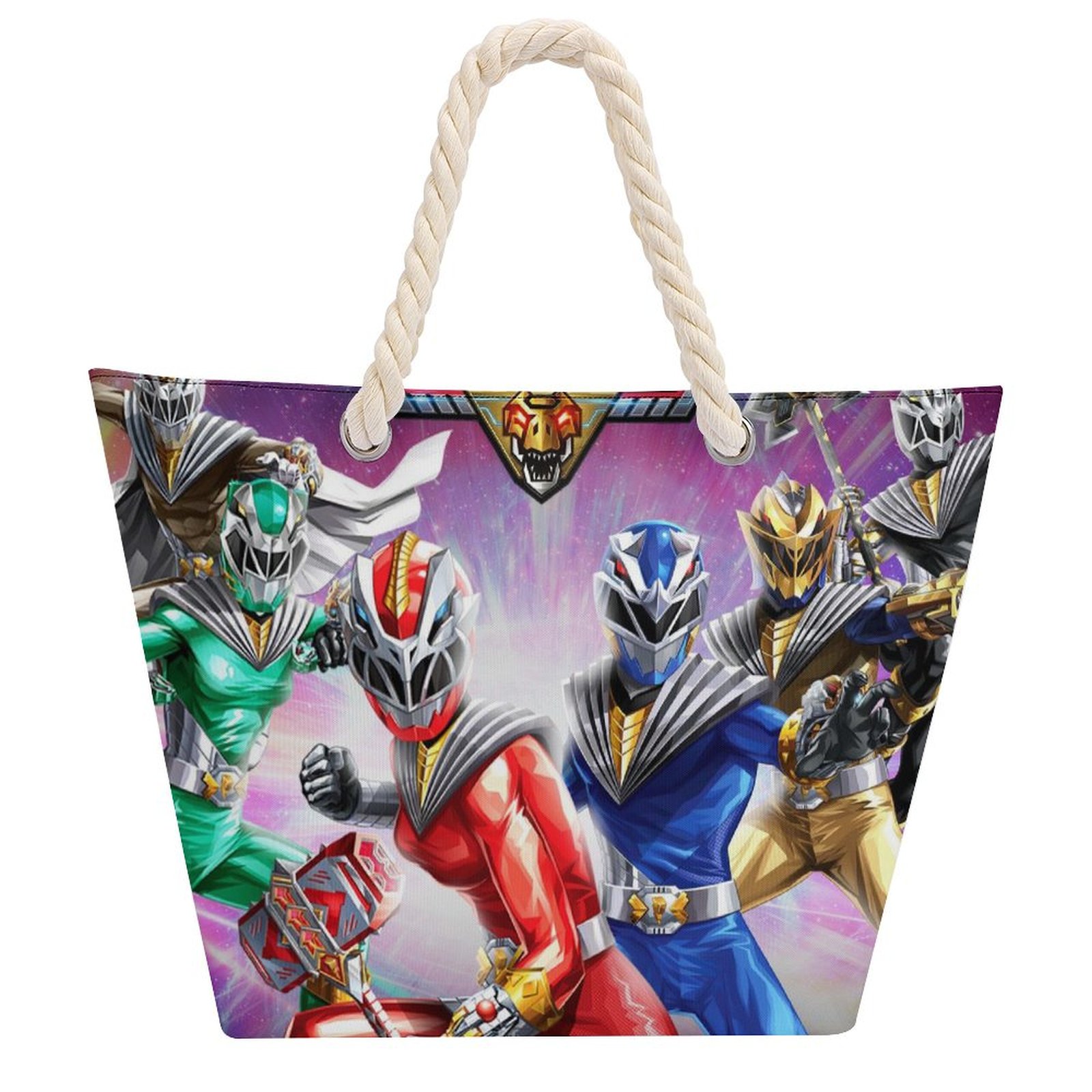 Power Ranger Ropes Power Rangers Hemp Rope Tote Bag Fashion Travel Shopping School ...