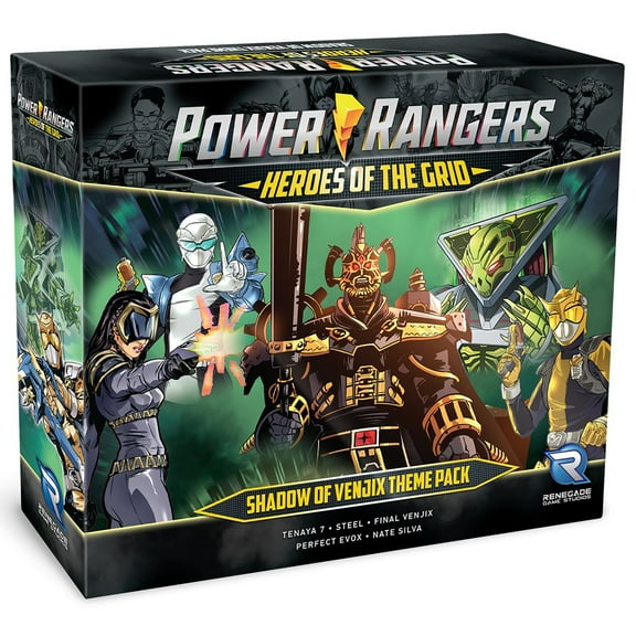Power Rangers Heroes of the Grid: Shadow of Venjix Theme Pack - Expansion, New Cards & Bosses, Renegade Game Studios, RPG For 2-5 Players, 45-60 Mins, Ages 14+