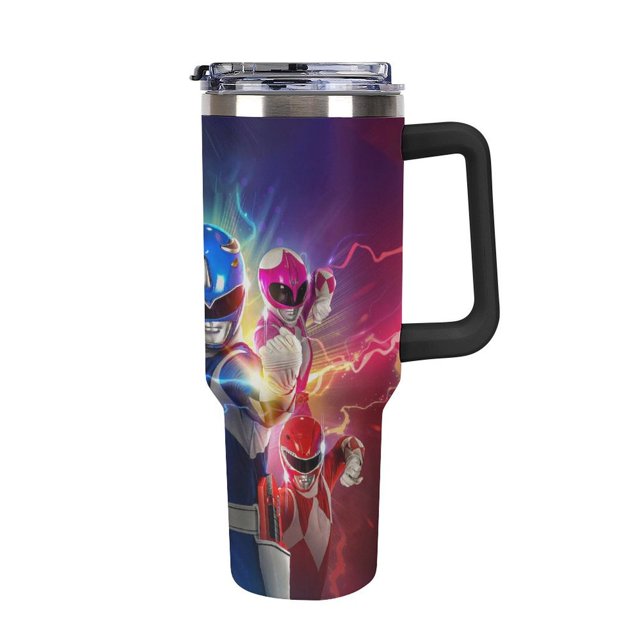 Power Rangers Insulated Tumbler with Lid and Handle 40oz Stainless