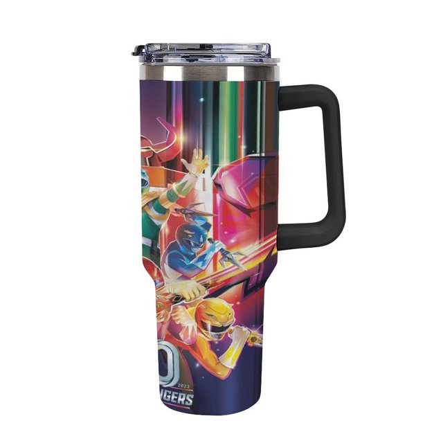 Power Rangers Insulated Tumbler with Lid and Handle 40oz Stainless