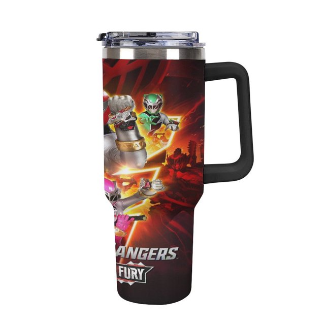 Power Rangers Insulated Tumbler with Lid and Handle 40oz Stainless